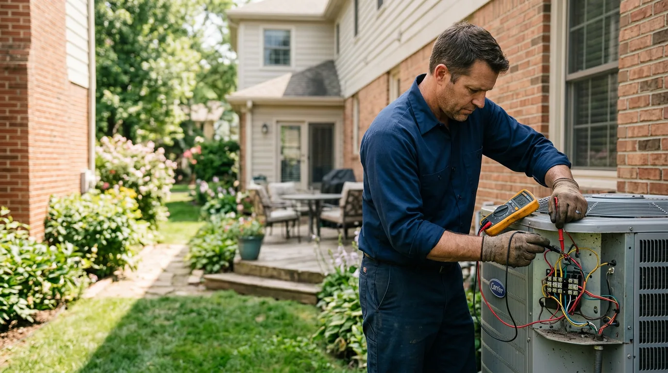 HVAC technician working near Slickville, PA